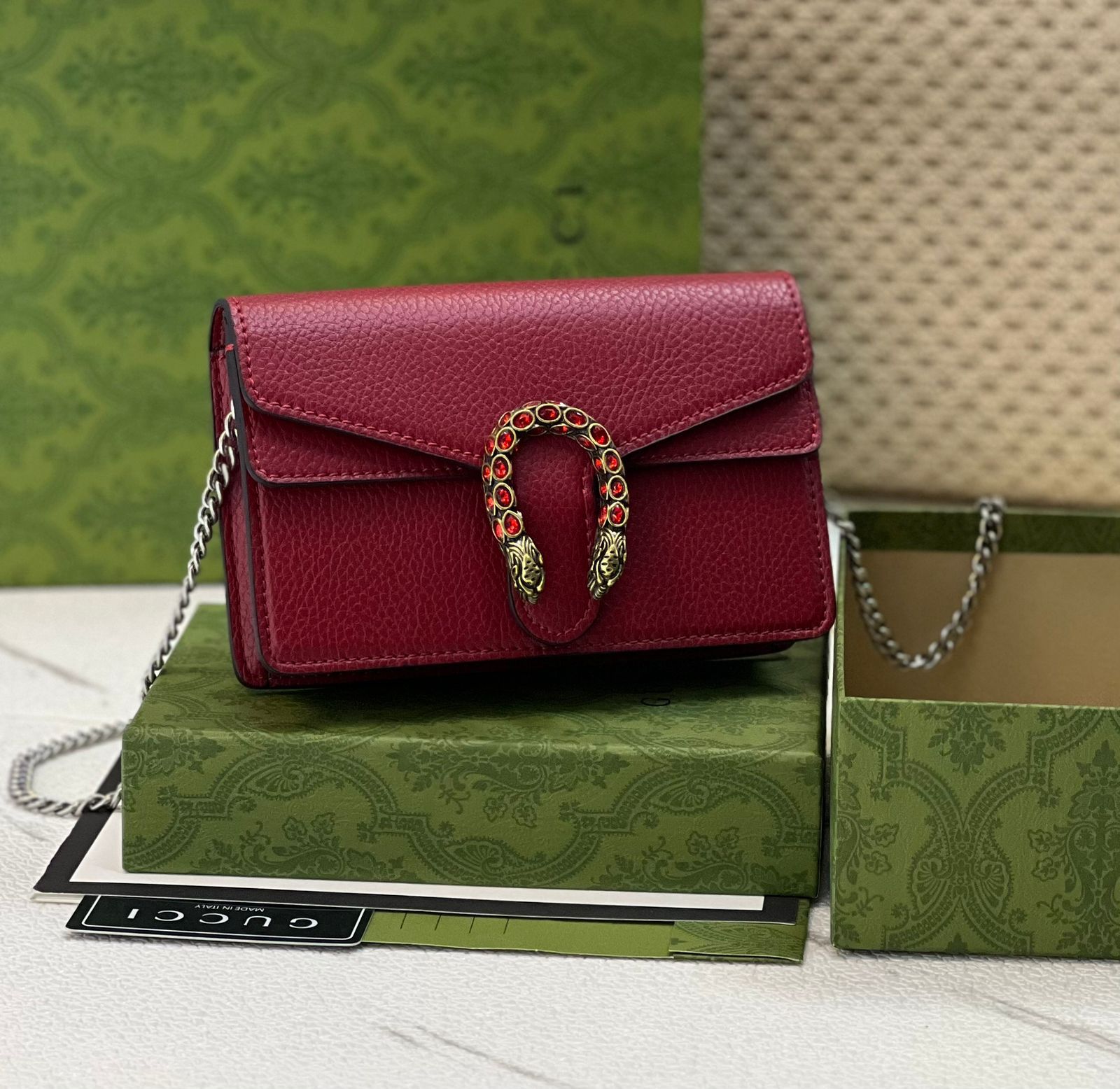 Gucci Horsebit 1955 Mini Shoulder Bag - GG Supreme Canvas & Brown Leather