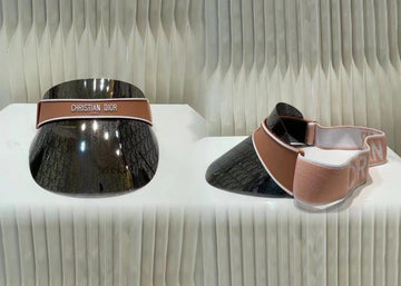 Christian Dior Monogram Visor with Beige Logo Strap