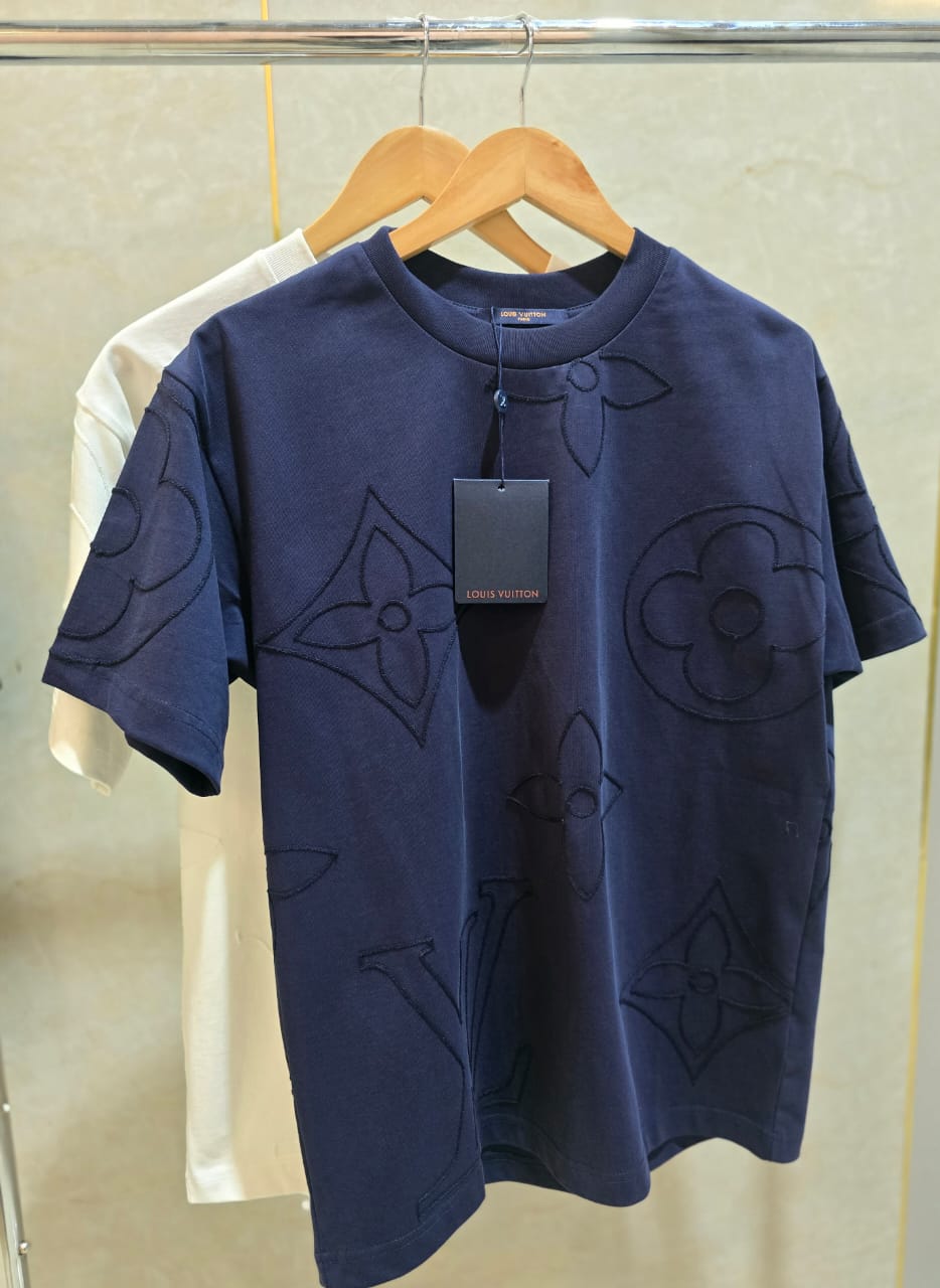 Louis Vuitton Monogram Embossed Navy T-shirt