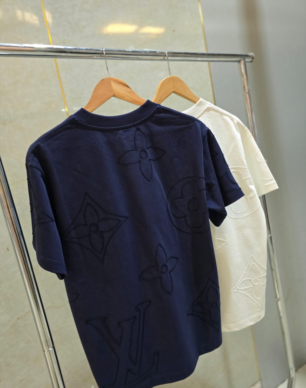 Louis Vuitton Monogram Embossed Navy T-shirt