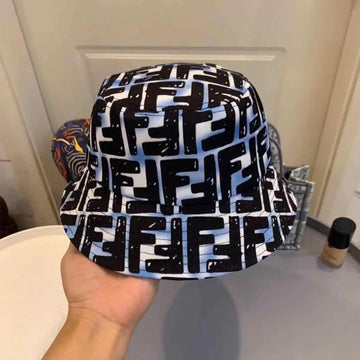 Prada Black Nylon Bucket Hat with Embroidered White Logo