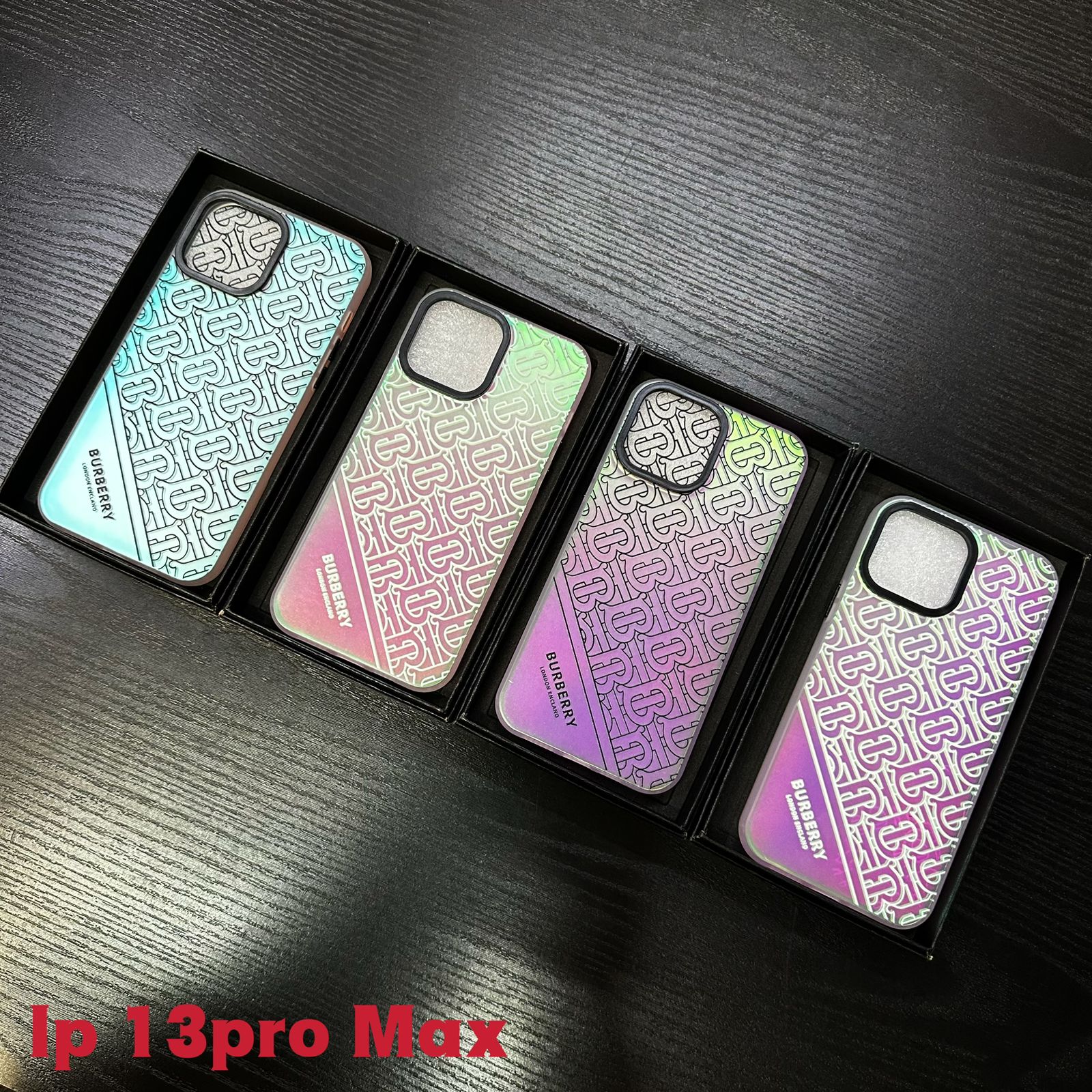 Burberry Logo Print Phone Case with Gradient Design