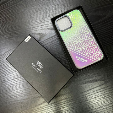 Burberry Logo Print Phone Case with Gradient Design
