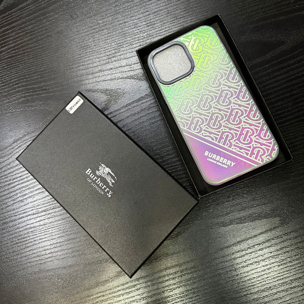 Burberry Logo Print Phone Case with Gradient Design