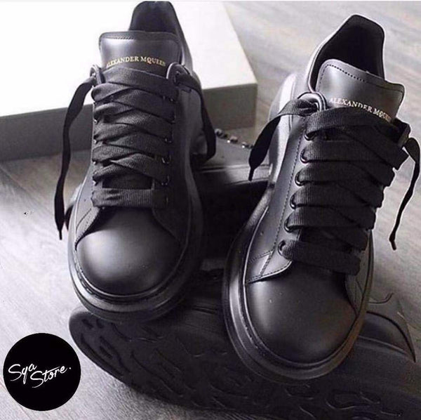 Alexander McQueen Black Sneakers with Iconic Branding