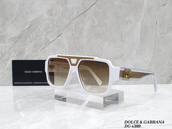 Dolce & Gabbana DG 4389 White and Gold Sunglasses