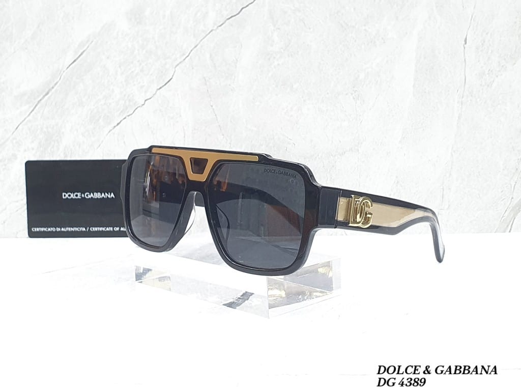Dolce & Gabbana DG 4389 Black and Gold Sunglasses