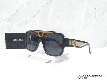 Dolce & Gabbana DG 4389 Black and Gold Sunglasses