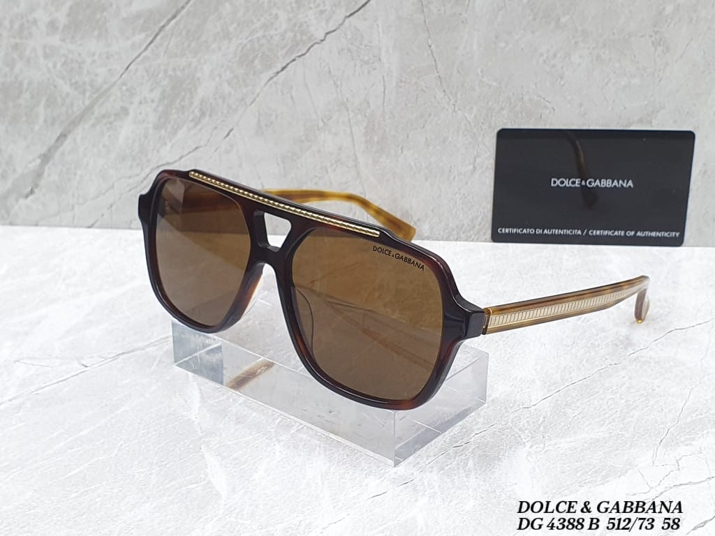 Dolce & Gabbana DG 4389 Black and Gold Sunglasses